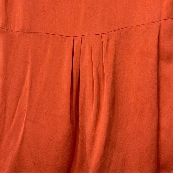 Ann Taylor Brunt Orange Knot Neckline Tank Top - Picture 8 of 11